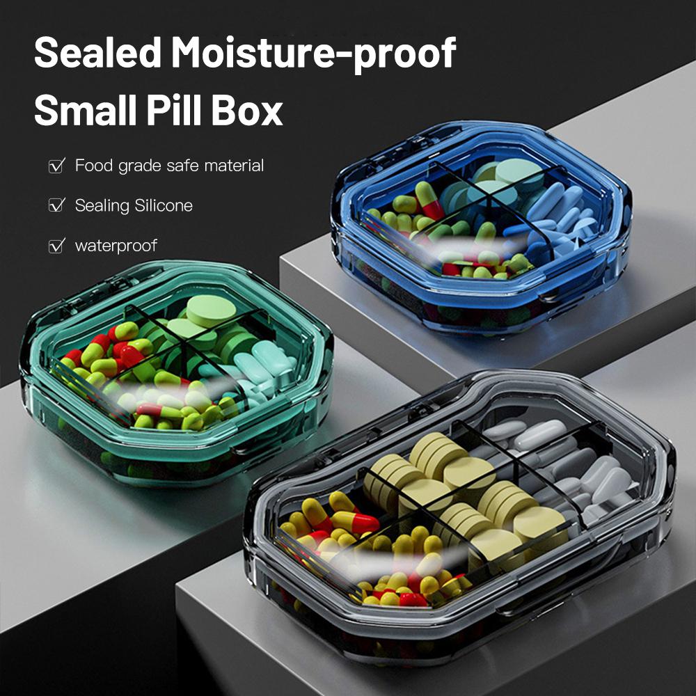 Portapillole da 7 giorni, mini organizer per medicinali, contenitore settimanale per compresse da viaggio, custodia quotidiana impermeabile per medicinali, porta capsule di vitamine