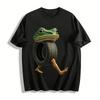 Funny Frog Tire Anthropomorphic Creative Print Casual T-Shirt Pure Cotton T-shirt