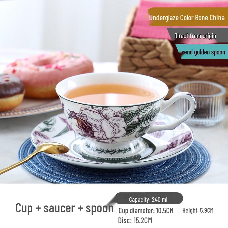 European Bone China Coffee & Tea Cup & Saucer Set