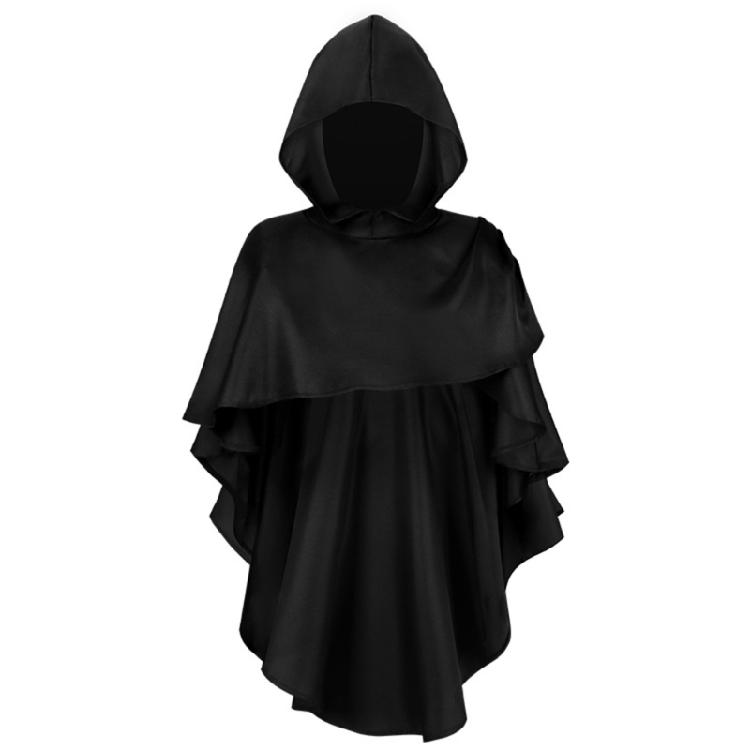 Post Apocalyptic Shawl Scarf Cloak Renaissances Medieval Hooded Scarf Shaman Cowl Halloween Wizard Costumes Women Men