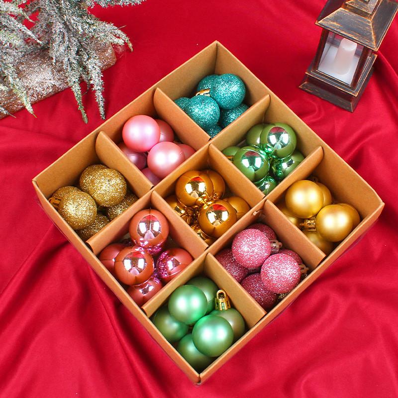 Christmas Holiday Tree Bauble With Decorative Paint Gift Box For Decor Festive