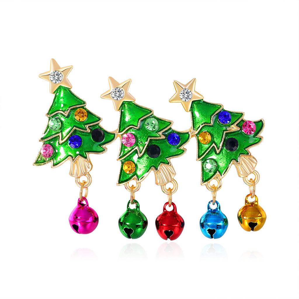 

Christmas Tree Brooch Pin With Rhinestones For Holiday Fashion Accessories