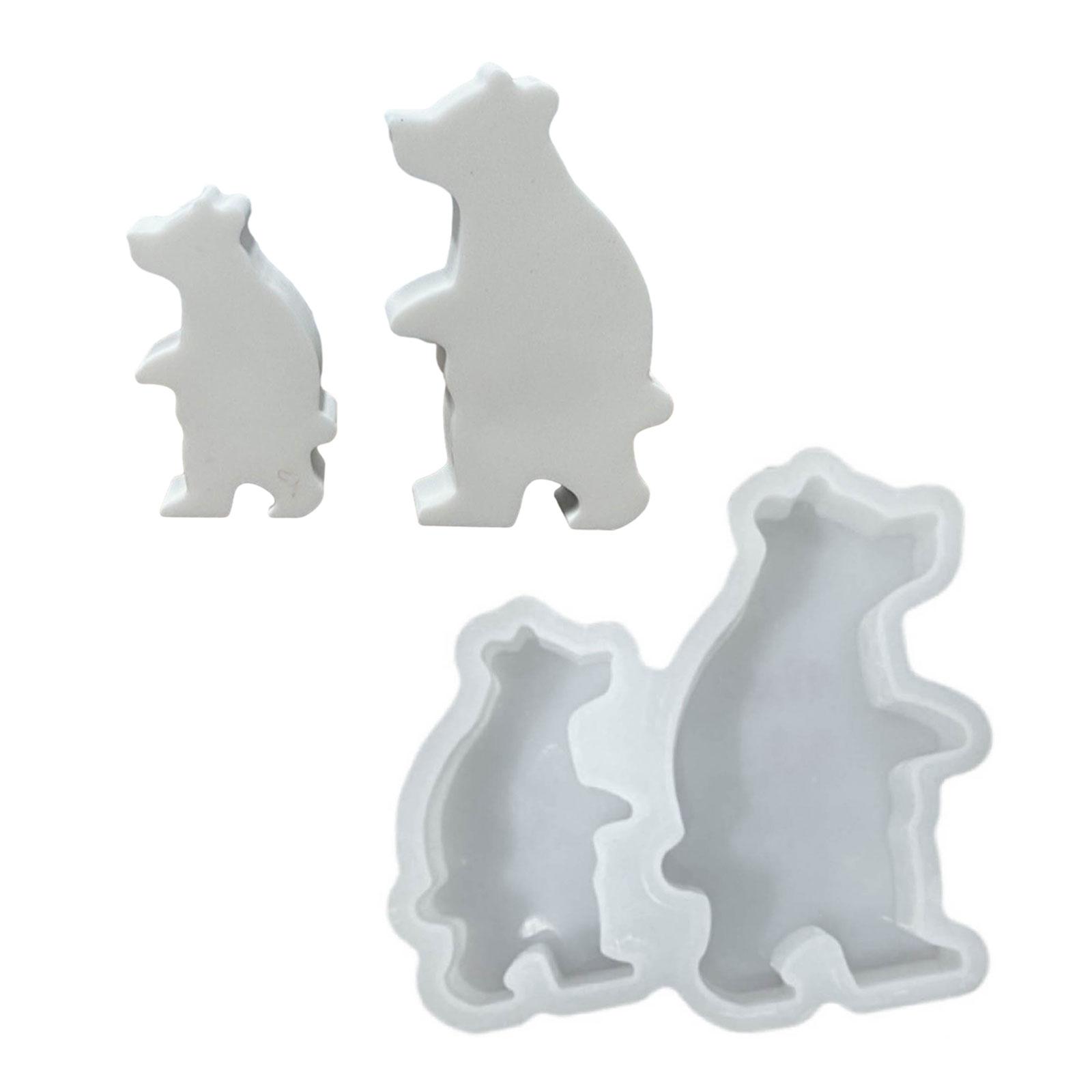 

Bear Penguins Candle Holder Mold Animal Resin Molds for DIY Candle Holder Gypsum Ornament Christmas Gift Home Decor B