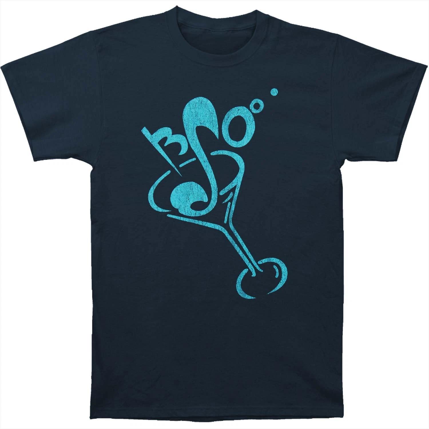 Men s Brian Setzer Martini Logo Slim Fit T-shirt Small Indigo S
