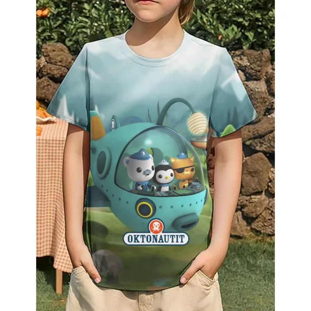The Octonauts New Style Fun Casual and Fashionable Tee 3D Printing Children T-shirt Comic Kids Summer Boys/girls O-neck Soft Tees Anime Shirt Cute Top