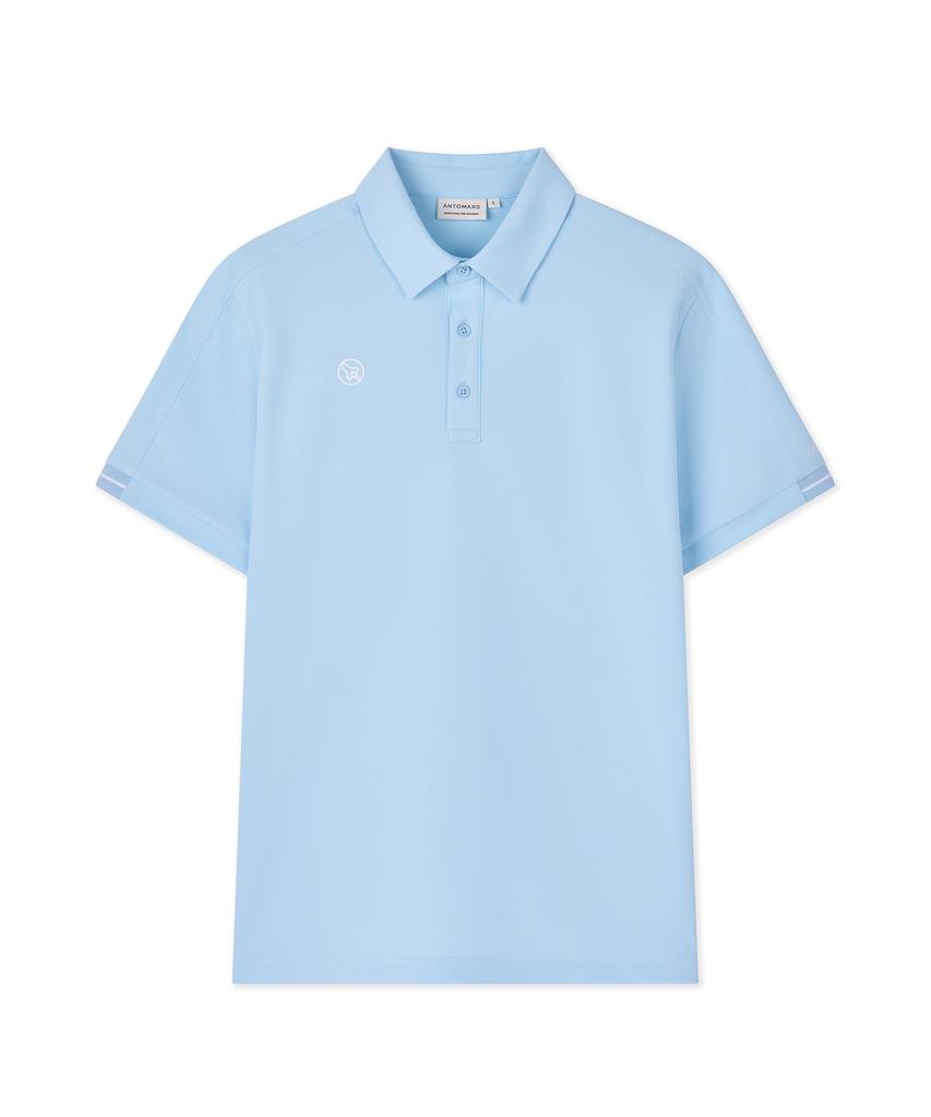 Antomas Shoulder Cut Polo Shirt Men'S - Sky Blue