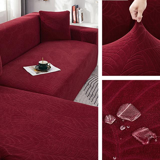 Waterproof Sofa Cover Jacquard Solid Color Sofa Slipcover Living Room Stretch All -Inclusive Sofa Cover Without Armrests