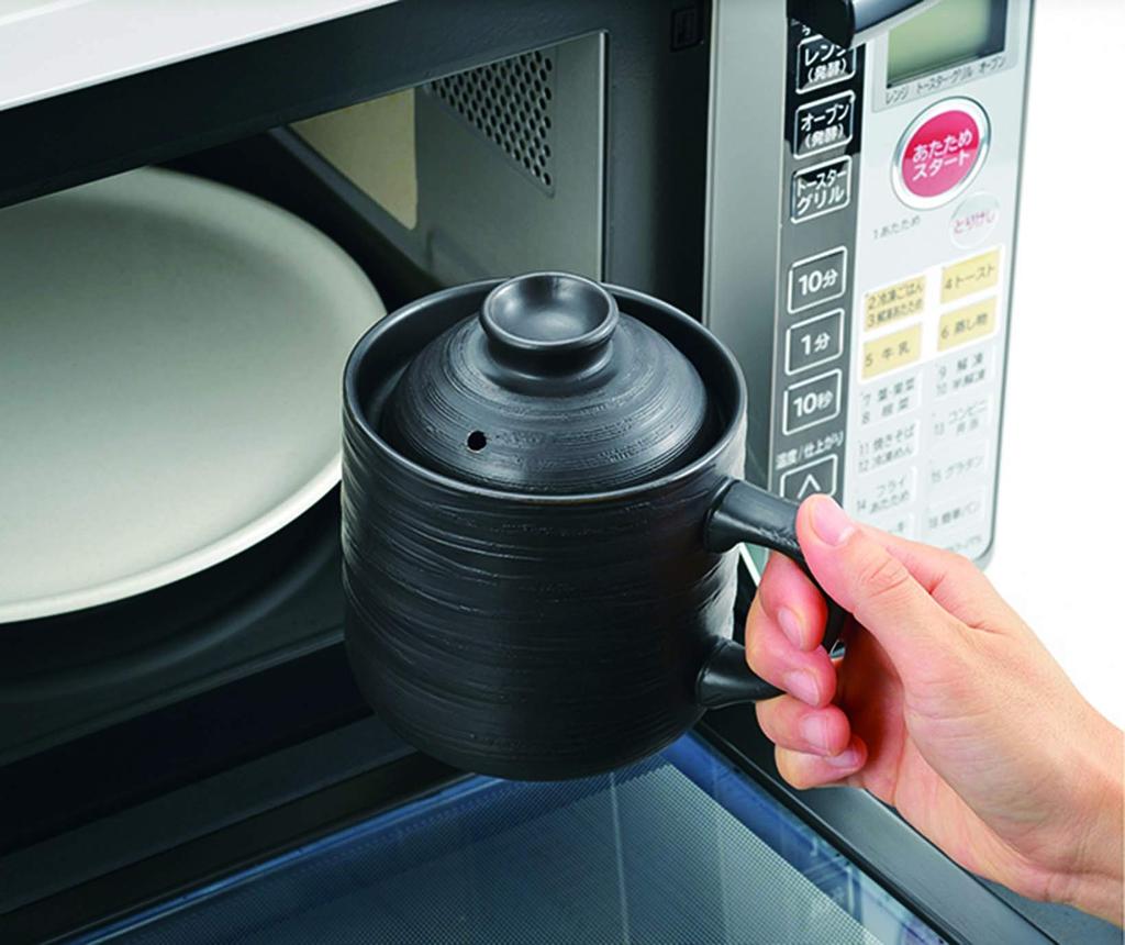 Kakusei Microwave Cookware, White, 550ml, Microwave-Only Ceramic Rice Cooker, Easy Cooking Gozen, T-01W