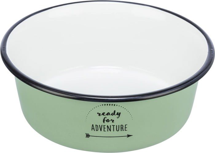 Gamelle - TRIXIE - 25213 - Émail/Acier INOX - 1,9 l - Vert - Rond