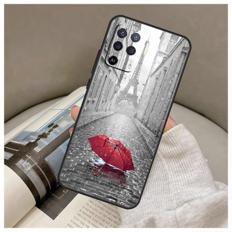 Paris Eiffel Tower Case For OPPO A96 A76 A16 A54 A74 A94 A98 A78 A5 A9 A15 A17 A77 A52 A72 A53S A57S A79 Cover