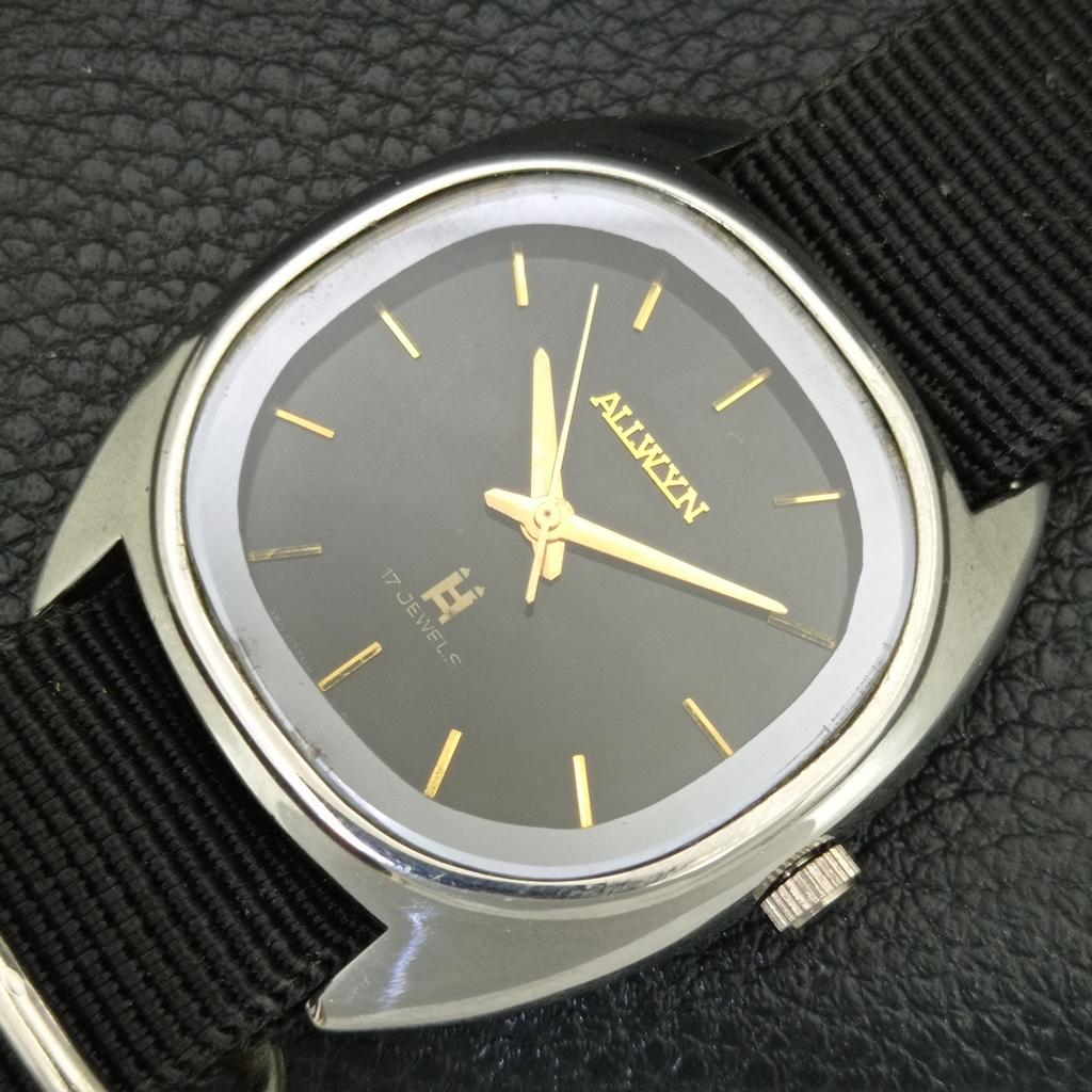 Ceas bărbătesc ALLWYN 6300A cu întoarcere manuală INDIA VINTAGE CADRAN ORIGINAL a706118-1