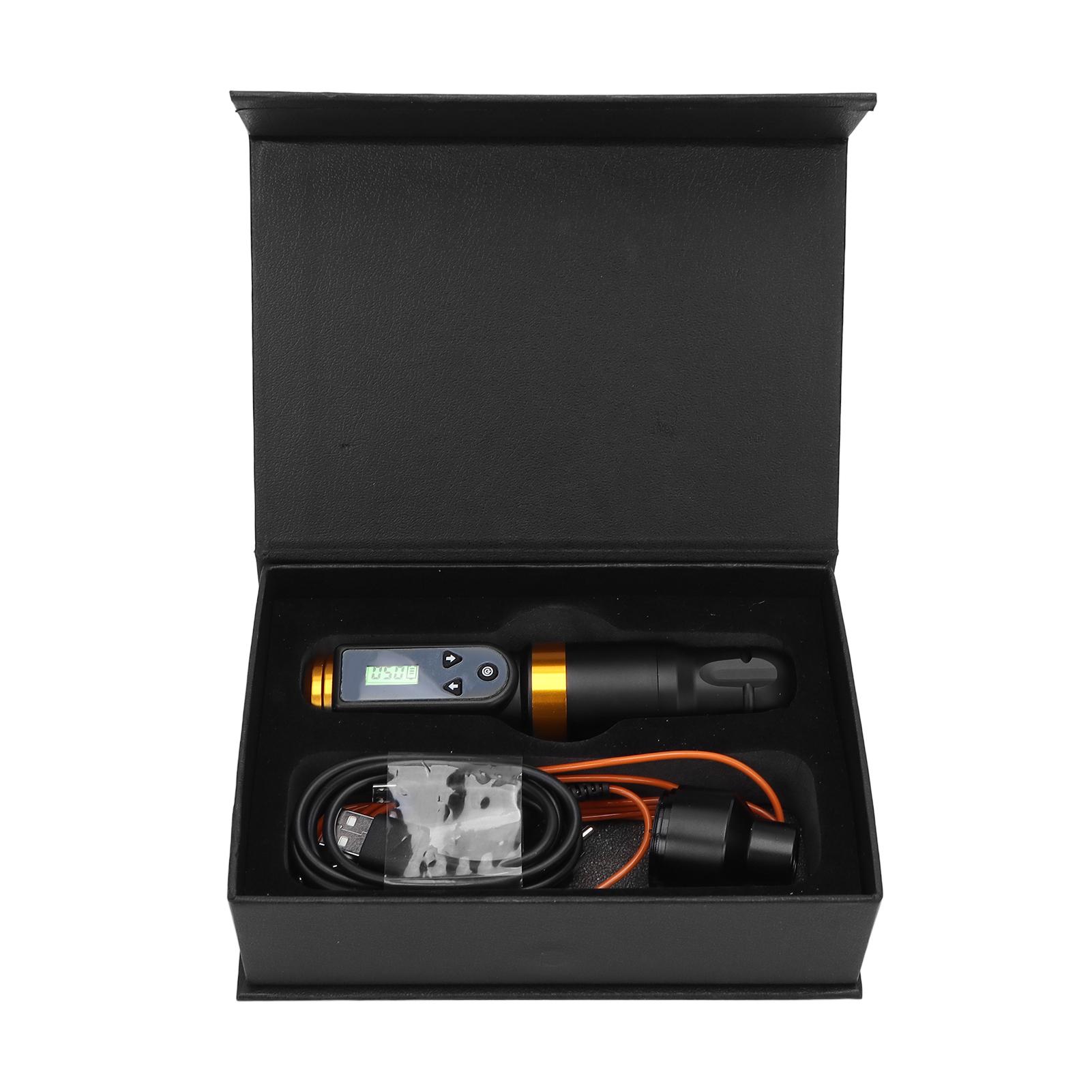 

Cordless Power Supply Rotary Tattoo Pen Professional Aluminum Alloy Motor Tattoo Pen with RCA Converter