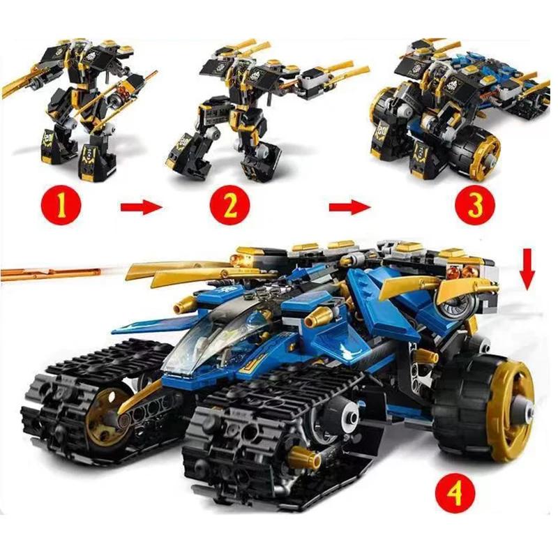 576 de bucăți Tehnic Ninja Thunder Raider Mechanical Warrior Robot Mecha Blocuri de Construcție Armă de Război Model Jucării Pentru Copii Adulti Cadou