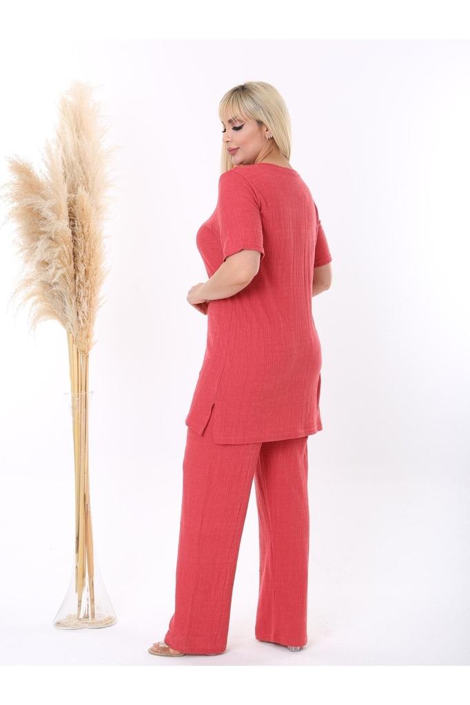 Dámský oblek velké velikosti pod svršek Velké velikosti s volným rozparkem a pružným zavinovacím oblekem