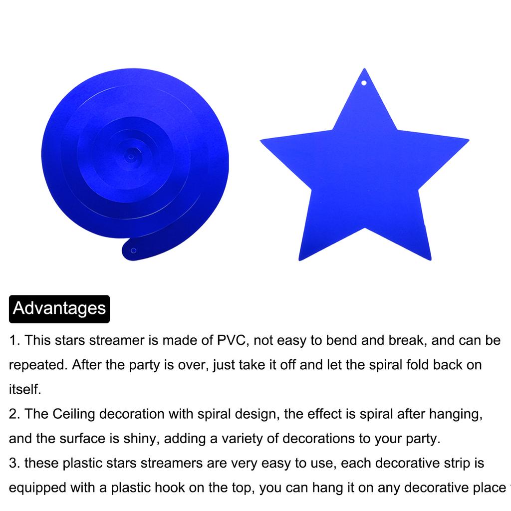 20/30pcs Star Swirl Hanging Decoration Glow In the Dark Neon Garland Streamers Reactive Fluorescent Paper Flag Banner for Party