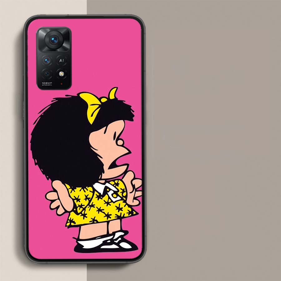 Cute Mafaldas Phone Case For Redmi Note 14+ 13 Pro Plus 14C 13C 12C 12 10A 10C 10 9 8 9A 9C 9T 8A 7 Pro Xiaomi Capa Cover Cute F