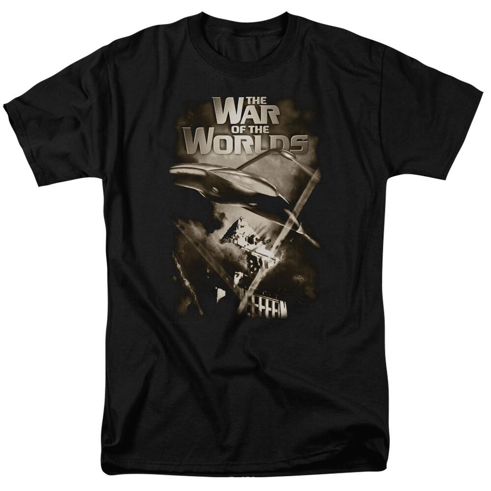 War of the Worlds Death Rays T Shirt Licensed Sci-Fi Movie Retro Tee Black XXL
