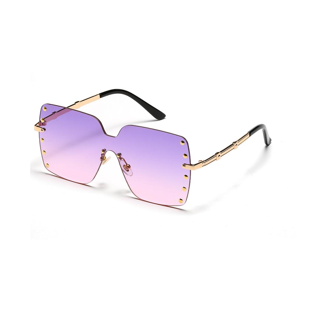 Rimless Glasses, Square Rivets, Punk Metal Sunglasses, Women'S Face Covering, Street Sunglasses, Men'S