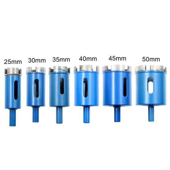 25-50mm Diamond Drill Bit Sharp Edges Fast Chip Removal Long-Lasting Slotted Hollow Diamond