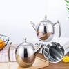 Thickened Stainless Steel Teapot with Strainer Ideal for Home Brewing Flower Tea Suitable for Induction Cooker for Cozy Teas