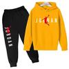 Kids Simple Letter Print 2pcs Hoodie+Pants Tracksuits 3-13 Years Boys Girls Spring Autumn Outfits Streetwears Children Clothes
