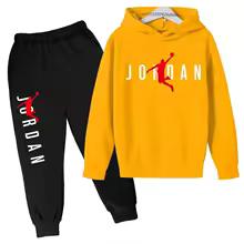 Kids Simple Letter Print 2pcs Hoodie+Pants Tracksuits 3-13 Years Boys Girls Spring Autumn Outfits Streetwears Children Clothes