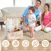 Baby Shower Basket Wood Storage Crate Baby Toys Clothing Organizer Box with Wheel and Hanger Baby Products for Home Bathroom