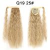 Synthetic Long Curly Clip In Hair Extensions Ponytail Hair Wig Heat-Resistant Curly Pony Tail Wig For Women