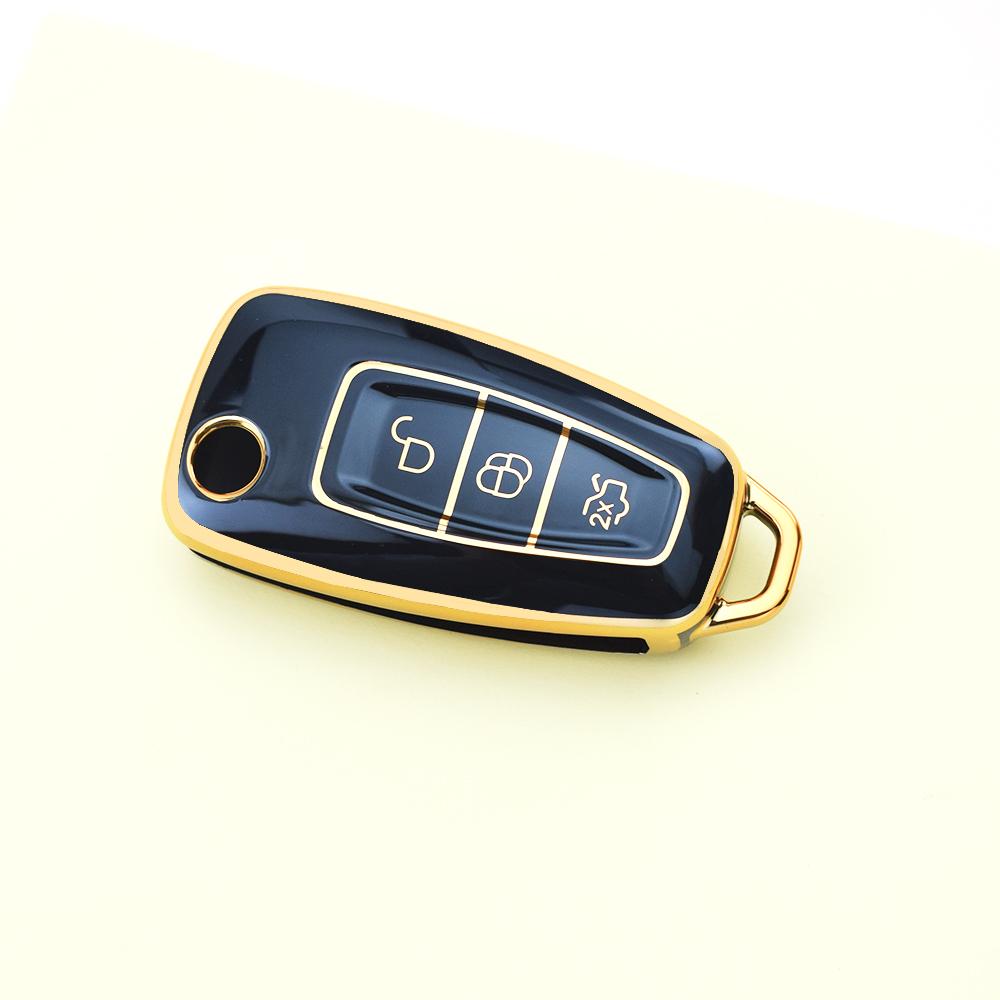 Fashion TPU Shell Fob Accessories For Ford Focus C-Max S-Max 2 3 MK3 ST RS Custom Ecosport Kuga Escape Fiesta Mondeo Car Key Case Cover