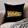 BBack To The FFuture Cushion Cover Pillowcase Antidustmite Invisible Zipper Short Plush Sofa Cushion