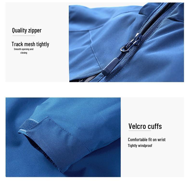 Men's Outdoor Thickened Velvet-Lined Waterproof Windproof Jacket