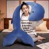 Soft Shark Pillow Plush Toy Big Shark Doll Girl Sleeping Leg Long Pillow Muppet Doll