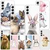 Cute Bunny Baby Rabbits Phnoe Case for Samsung Galaxy S26 S25 Edge S23 S24 Ultra S22 Plus S21 S20 FE Unique Cover Soft Coque Gal