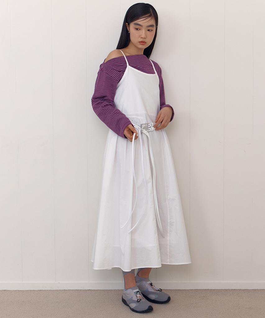 Selliteiljeu Sleeveless Cotton Long Dress_Ivory