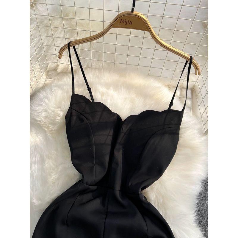 Dress Casual High Waist Slim Looking Speaker V-neck Strap