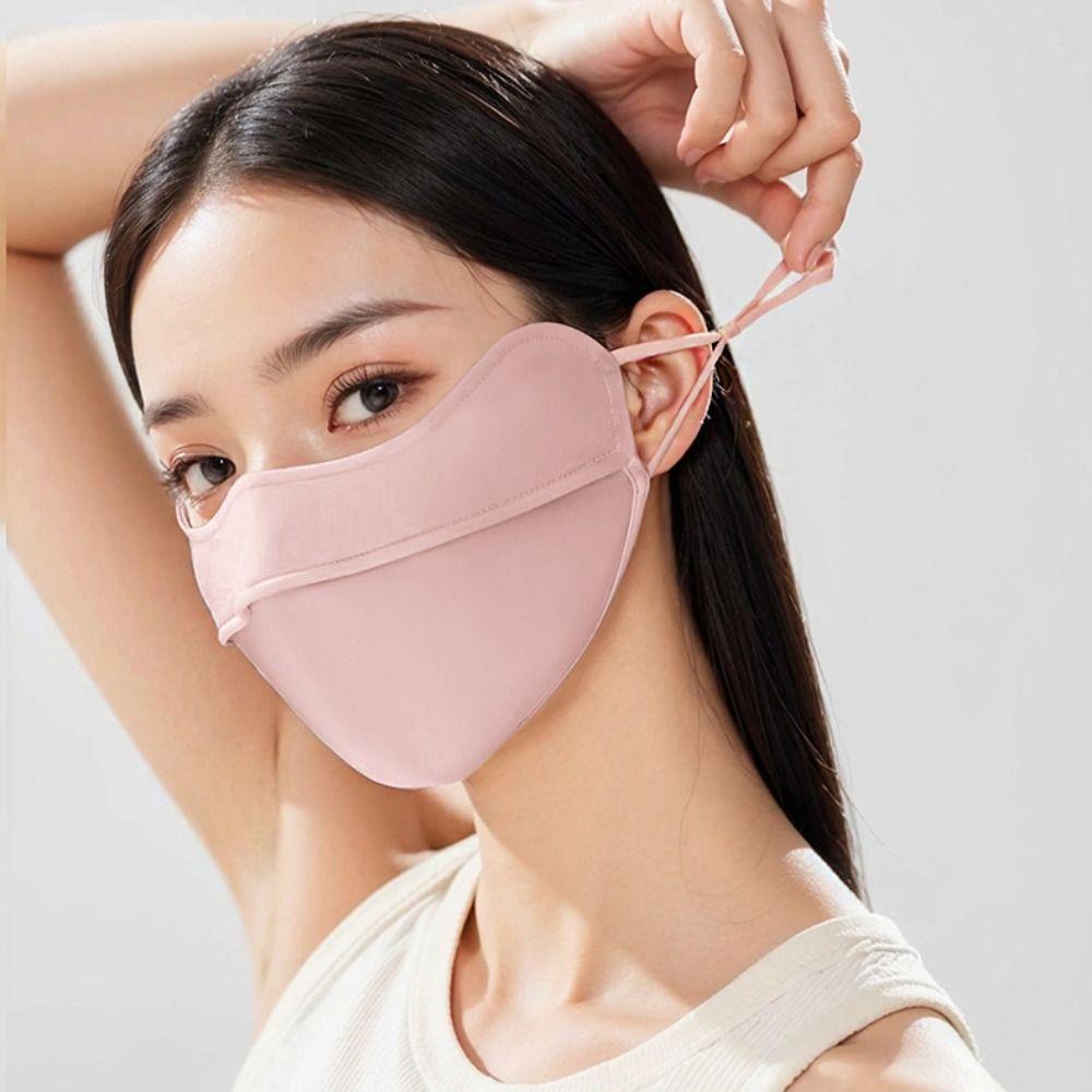 Sunscreen Face Scarf Ice Silk Sunscreen Mask Breathable Face Gini Mask Summer Face Cover  Riding