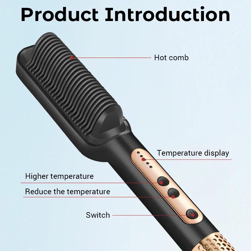 Negative Ion Hair Straightener Hot Sale Mini Hair Straightener Hot Comb Customized Hairs Styling No Harm To Hair Anti Scalding