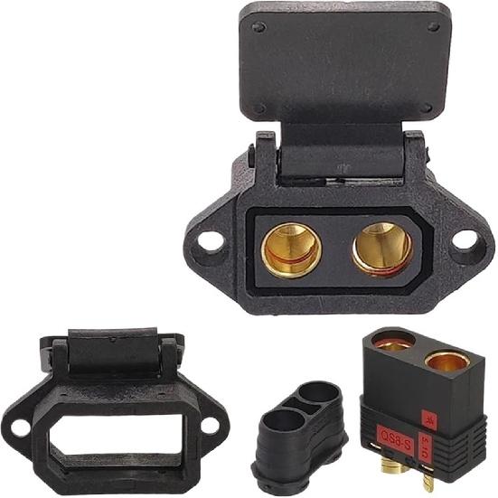 QS8-S Plug XT90 Plug Male and Female Modified Electric Motorcycle Charging Port Connector T-Shell(XT90S Female Set)