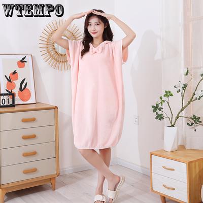 Badezimmer Tragbarer Bademantel Handtuch Kleid Frauen Dusche Weibliche Weiche Badetuch für Erwachsene Dame Heimtextilien Bad