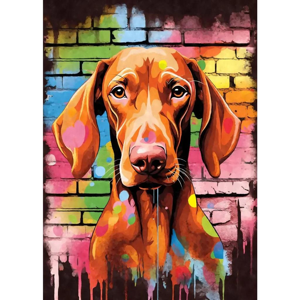 Cute Pet Dogs Graffiti Poster Prints Aesthetic Pug Dachshund Maltese Dog Wall Art Canvas Painting Home Kids Room Decor Picture