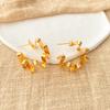Irregular Water Wave Design Unique Creative Exaggerated 925 Silver Needle Earrings For Women