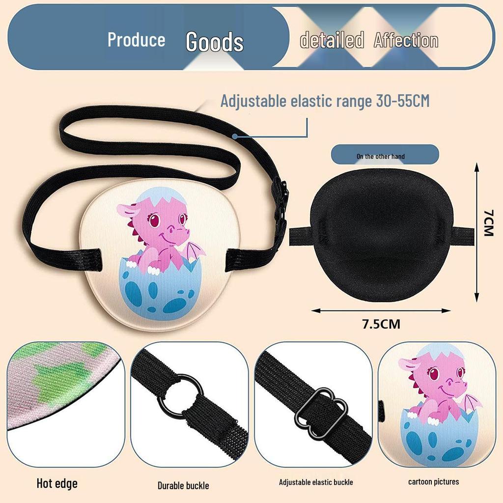 3D Cartoon Eye Patch for Amblyopia & Strabismus Correction for Kids & Adults - Pirate Design