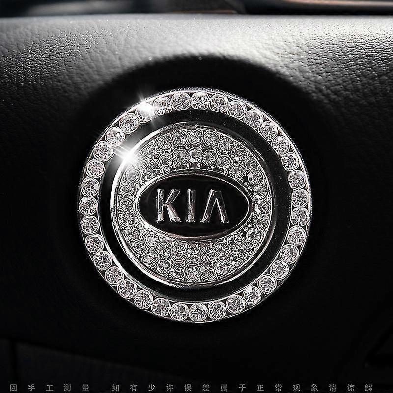SBSG 1 PCS Crystal Rhinestone apply KIA Car Engine Start Stop Decoration Ring, Bling car Accessories, Push to Start Button, Key Ignition & Knob Bling