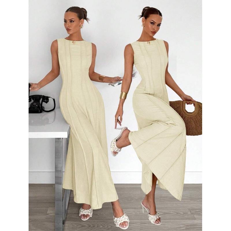 Amazon Europe and the United States 2026 summer new fashion temperament sleeveless A word casual elegant polka dot dress