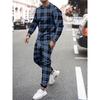 Spring Autumn Colorful Gradient 3D Print Men's Sportswear Set O-Neck Hoodies 2-Piece Sets Oversized Pullover Men Clothing