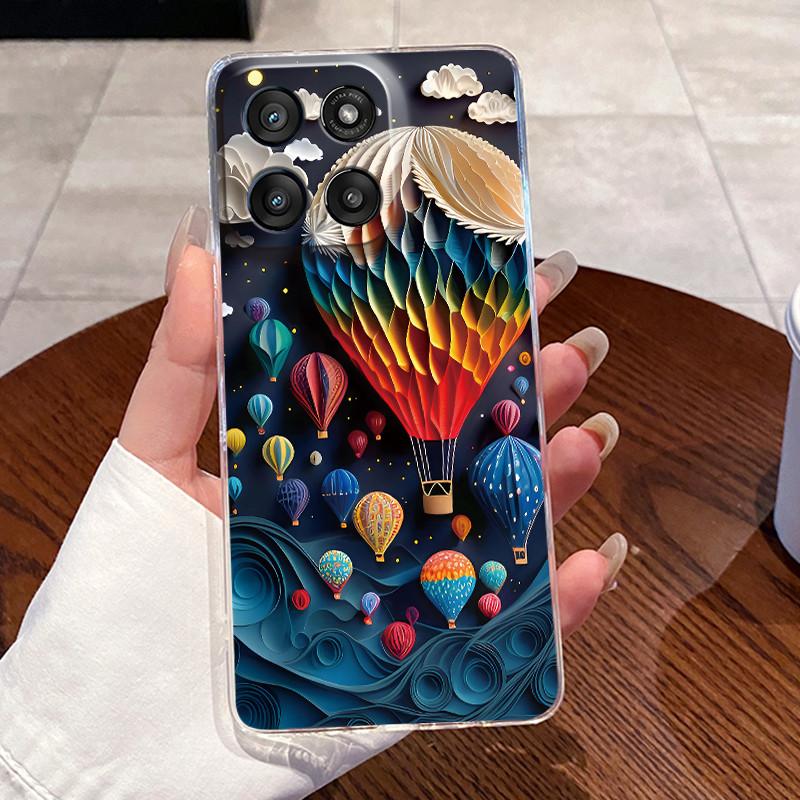 Jelly Casing For Motorola Moto G Stylus 5G 2025/Moto Edge 60 Stylus Funda Clear Silicone Soft TPU Cover Cute Cat Protective Case