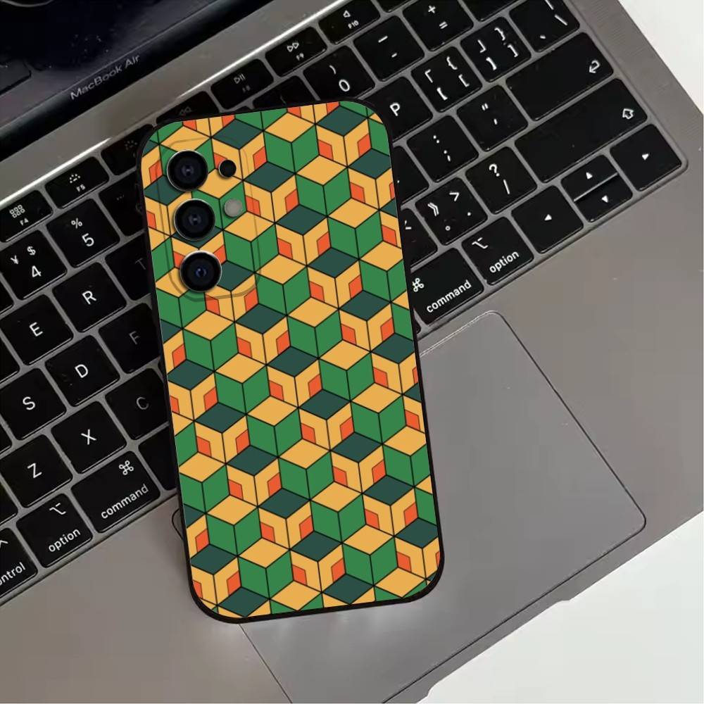 G-Geometric p-pattern Phone Case For Samsung S25,S24,S21,S22,S23,S30,Ultra,S20,Plus,Fe,Lite,Note,10,9,5G Black Cover