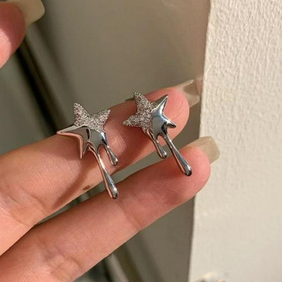 Trendy 2023 Sterling Silver Cartilage Stud Earrings for Women - Niche Design, High-End Feel, Ear Care Accessories