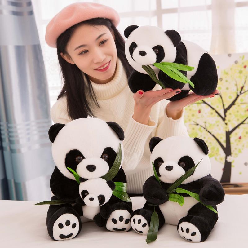 Panda Doll Plush Toy National Treasure Simulation Red Panda Doll Small Pendant Rag Doll Children'S Birthday Gift