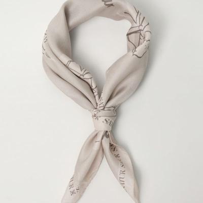 SATUR Angel Silk Scarf_Brown
